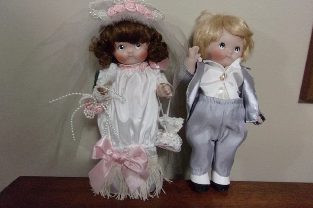 Campbells Kids Soup Dolls Set 1994 - Bride & Groom? 10"