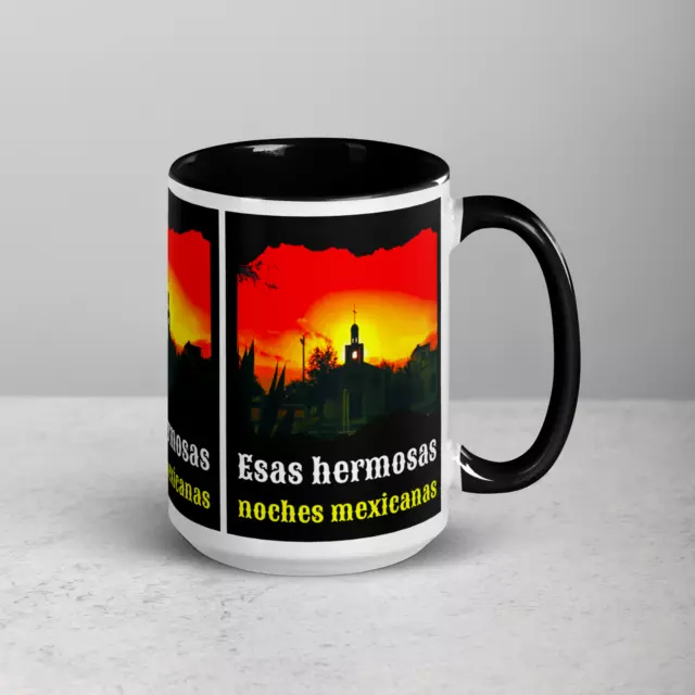 Premium Taza de Café 15 oz "Esas hermosas noches mexicanas" ¡Viva México! Regalo