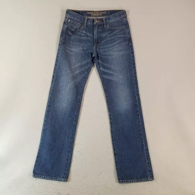 AMERICAN EAGLE JEANS men's original straight 30 x 34 blue denim pants ...