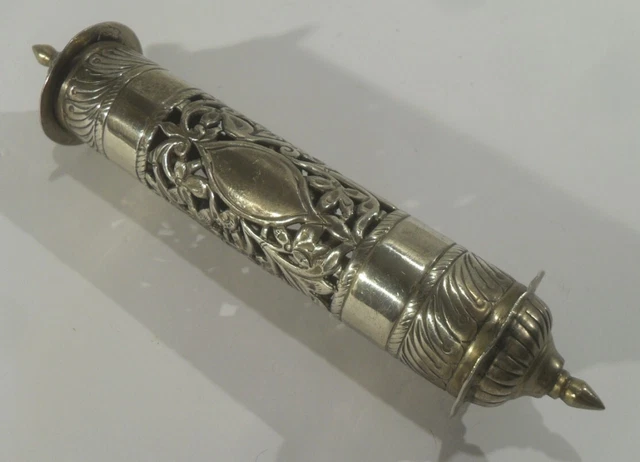 Mesusa Mezuzah Schriftkapsel Gebetsrolle sakral jüdisch Judaica Silber ? Mesusa Mezuzah Schriftkapsel Gebetsrolle sakral jüdisch Judaica Silber ?