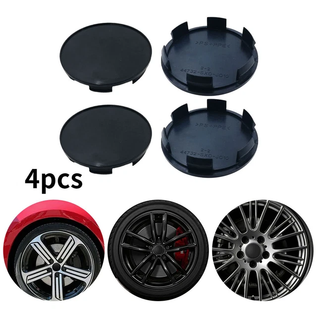 4x Universal 64mm/70mm Car Wheel Center Hub Cover Center RIMS Plastic Cap Black