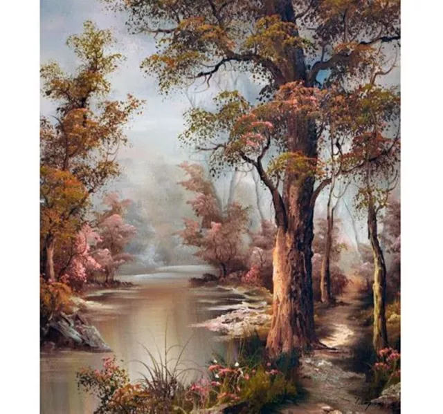 Diamond Painting River Forest Autumn Portrait Designs Canvas House Wall Displays