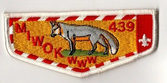 Miwok Lodge 439, Santa Clara County Council, California S-21a Flap, Mint