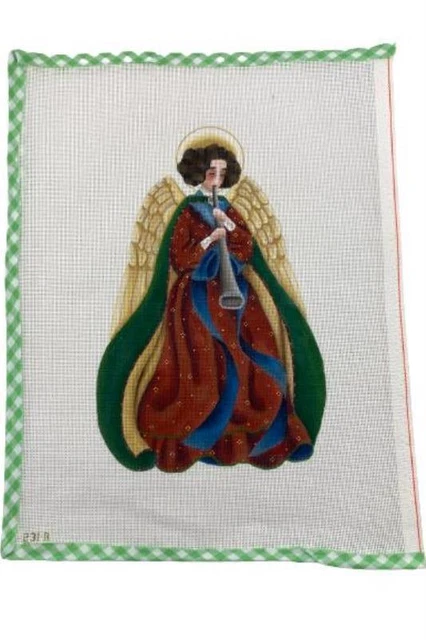 Melissa Shirley Tree Topper 18 Mesh Hand Painted Needlepoint Music Angel Pattern