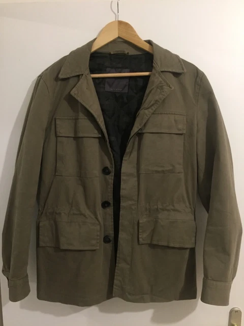 CHEMISE VESTE EN Jean Zara DNWR Kaki Camouflage Taille L EUR 29 99