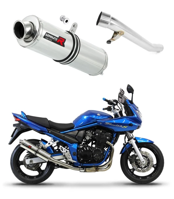 Silencieux Sport DOMINATOR Pour Suzuki GSF Bandit 600 1995-1999 - Inox, DB Killer Inclus, Montage Facile
