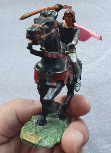 Figurine Starlux Moyen Âge - Cavalier Avec Javeline - Réf 6112 N°2 - Plastique Peint