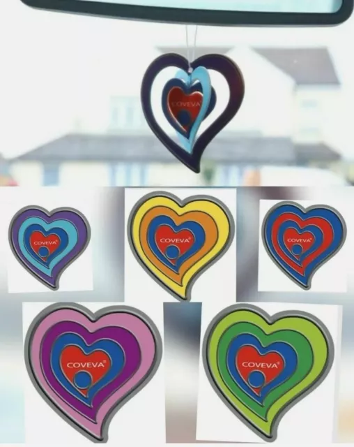 20 x 3D Hearts Hanging Air Fresheners For Cars Taxi Van Wash Valet Bulk