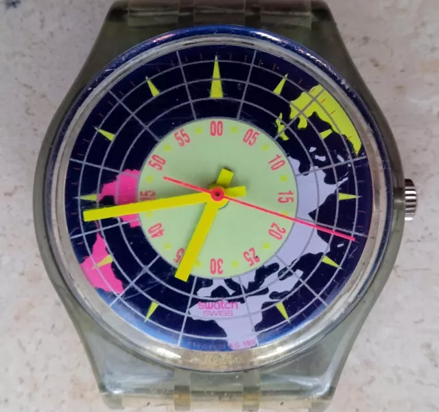 SWATCH GENT "NORTH POLE" GN121 - 1992 - Funzionante - senza cinturino - Vintage