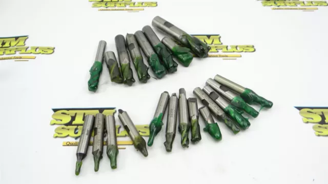 Lot Of 21 Freshly Sharpened Hss Hsco End Mills 1/8" To 5/8" B&S Pw Osg