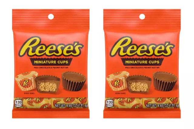 933010 2 X 131g PACKET REESE'S MINIATURE CUPS MILK CHOCOLATE & PEANUT BUTTER