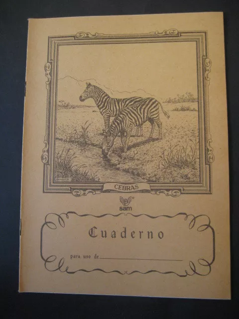 Ancien Cahier Scolaire Des Années 60. Zèbres