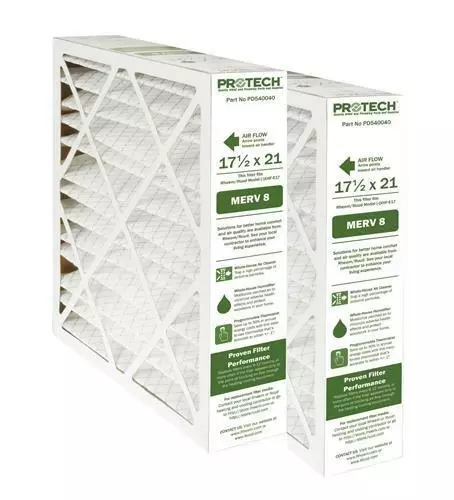 RHEEM/RUUD PROTECH PD540040 17.5x21x5 MERV 8 Furnace Filter - 2 Pack