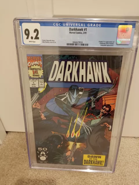 DARKHAWK 1 CGC 9.2 WHITE PAGES Origin FIRST APPEARANCE MARVEL  1991 1st printing