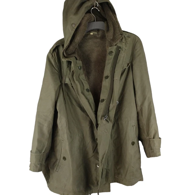 GERMAN ARMY PARKA Grey VINTAGE Military Jacket Coat Removable Fleece