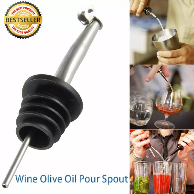 Stainless Steel Pourer With Flip Spout- Freeflow Tapor Spirit Drink Oil Drizzler