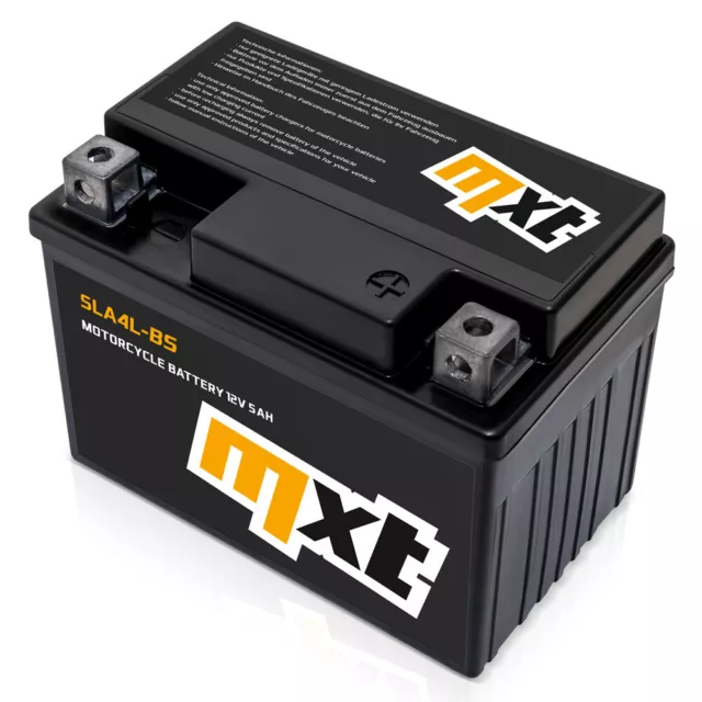 Rollerbatterie 12V 5Ah GEL MXT SLA4L-BS für China Baumarkt Roller 4-Takter GY6 2