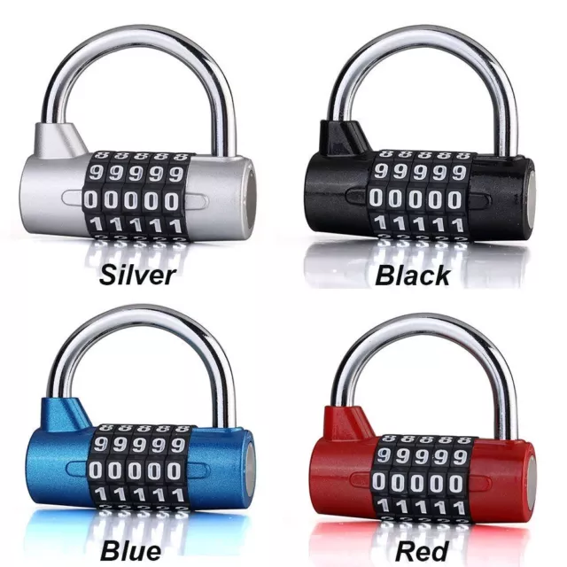 Door Lock 5 Digit Combination Dial Padlock Password Padlock Combination Lock 2