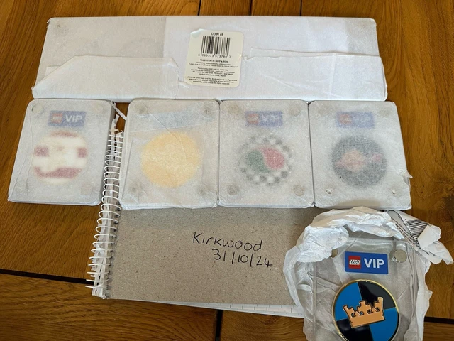 LEGO VIP COLLECTABLE Coin Set Rare Complete Set Unopened 5 coins ...