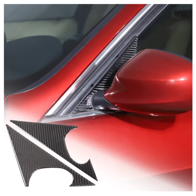 Carbon  Fiber A-pillar Triangular Trim  Sticker For BMW 3 Series E90 2005-12