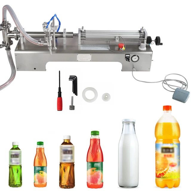 Semi-automatic Bottle Filler Horizontal Type Single Head Liquid Filling Machine