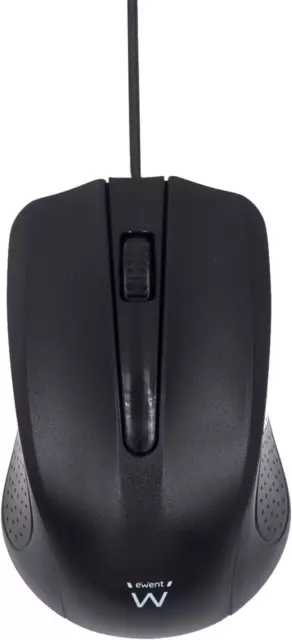 Souris Optique Filaire USB 3 Boutons, 1000 DPI, Design Ergonomique, Ambidextre,