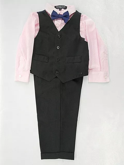 Toddler Boys Sahara Club Dress Shirt, Vest & Dress Pants 4PC Set Sizes 2T - 4T