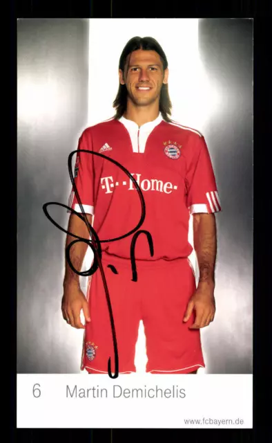 Martin Demichelis Autogrammkarte Bayern München 2009-10 Original Signiert