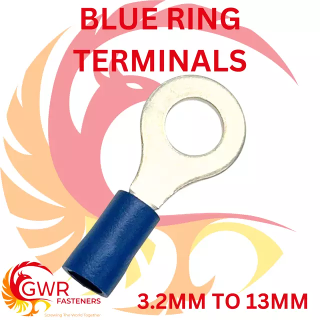 Ring Electrical Terminals Red Blue Yellow Wire Crimp Connectors Insulated Female 3