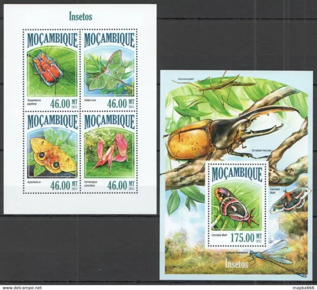 St2500 2013 Mozambique Butterflies Fauna Insects Kb+Bl Mnh