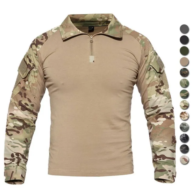 Outdoor Tactical Shirts Men Military Camouflage T-Shirt Army Uniform