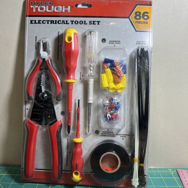 HyperTough 86 Piece Electrical Tool Set |  Electrician Repair Kit | WMC2013112