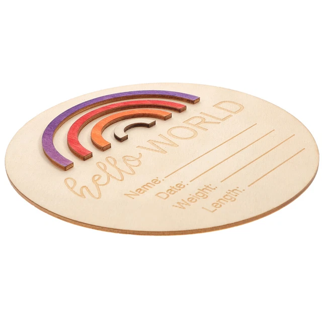 Carte di pietra miliare mensile per bambini in legno Fiori