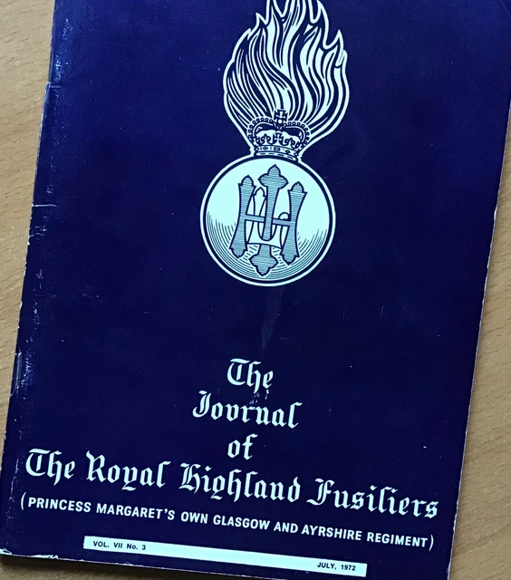 ORIGINAL BRITISH ARMY Rhf Regimental Journal Of Royal Highland ...