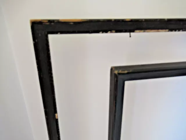 Vintage lot black wooden picture frames shabby chic gallery wall lot 4 assorted 3
