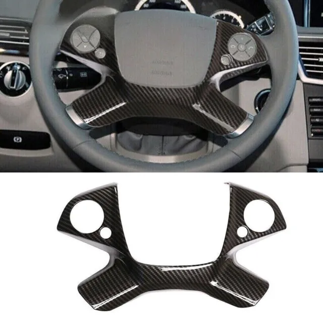 For Benz E Class W212 2009-13 Carbon Fiber ABS Steering Wheel Button Panel Cover