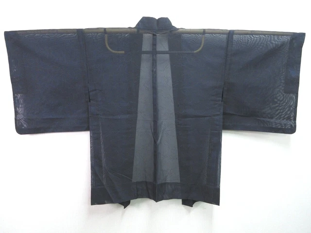 7540 Silk Vintage Japanese Kimono Haori Jacket See-Through Abstract art