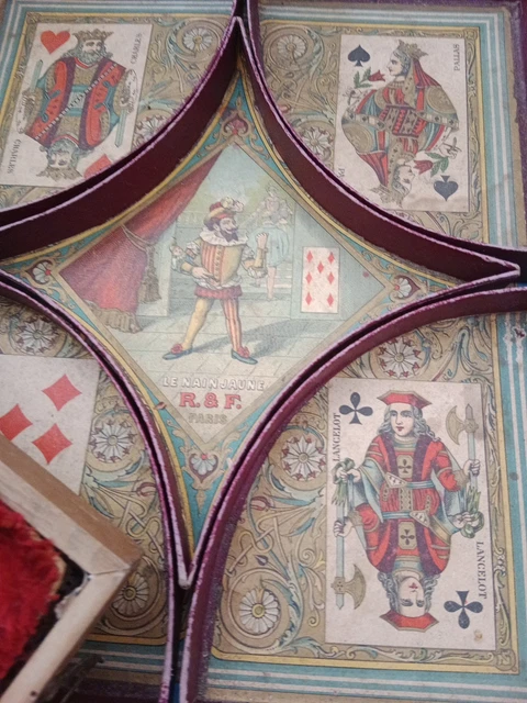 Ancien jeu de nain jaune + cartes et jetons en os SC France