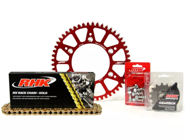 Honda CRF450X 2005 - 2017 13T/48T RHK MX Chain & Red Alloy Sprocket Kit