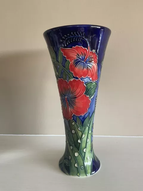 Old Tupton Ware 20 Cm.  (8 Inch ) Hand Painted Hibiscus  Design Vase 3