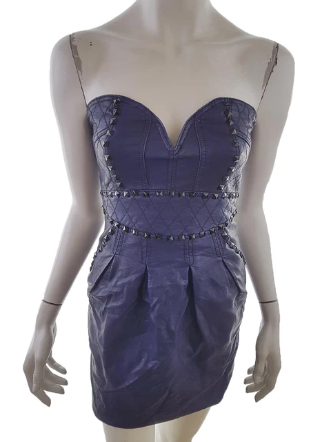 Lipsy T. 8 (36) Bleu Marine Robe de bal de soirée Sans manches Poches Cœur
