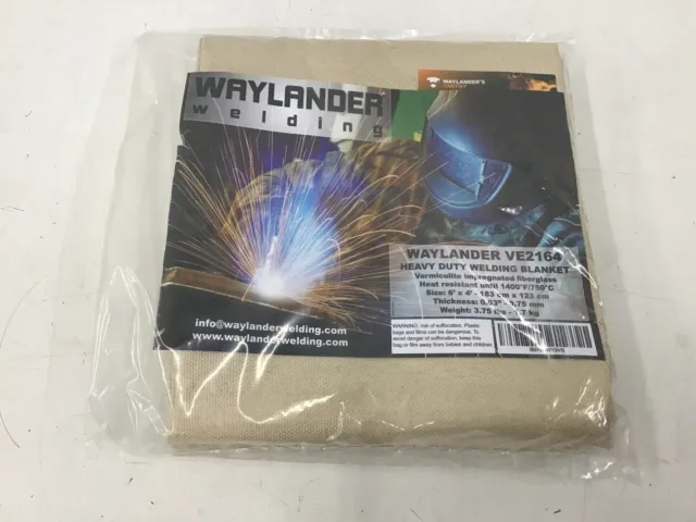 WAYLANDER - 4' X 6' Heavy Duty Fire Flame Retardant Fiberglass Welding Blanket