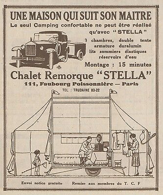 1929 Old Advertising Chalet Z9203 Chalet Remorque Stella Advertising D'Epoca 