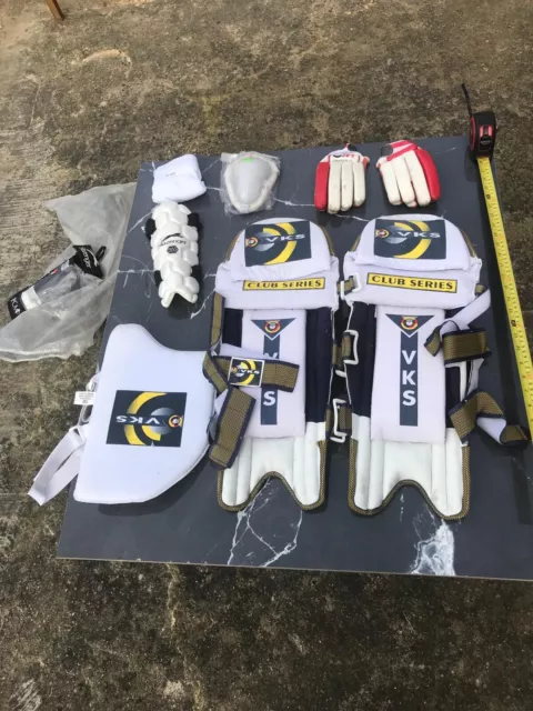 boys cricket bundle Includes Pads Box Gloves Etc