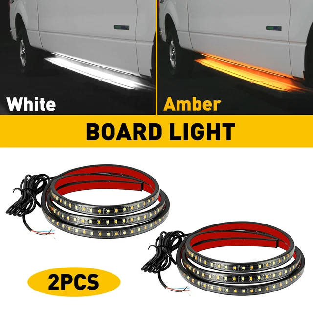 2x Luce LED Auto Tavola Corsa Luce Laterale Segnale di Gira 60" Camion Bianca Ambra Regno Unito