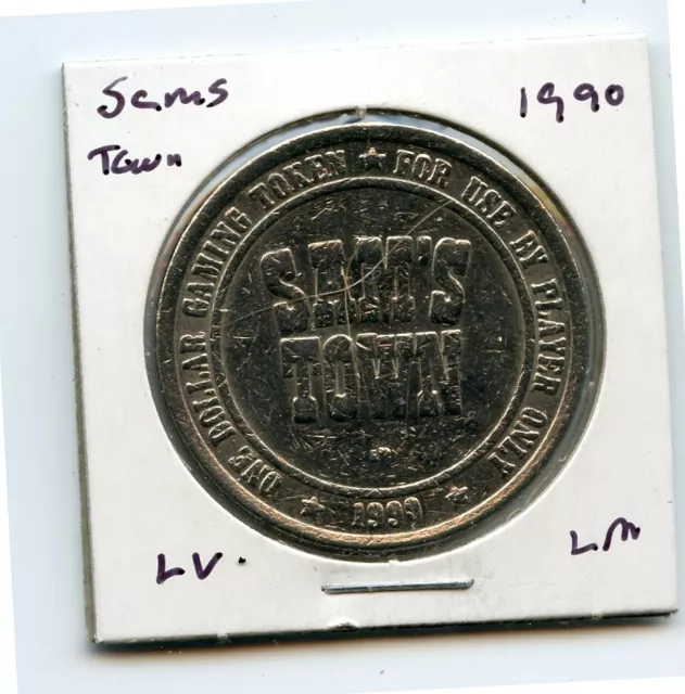 1.00 Token from the Sams Town Casino Las Vegas Nevada LM 1990