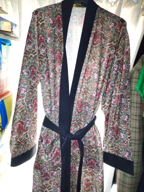 Abito Paisley Vintage Da Uomo Ottime Condizioni Circa Anni '60 Inutilizzato Senza Pulls Bobbles