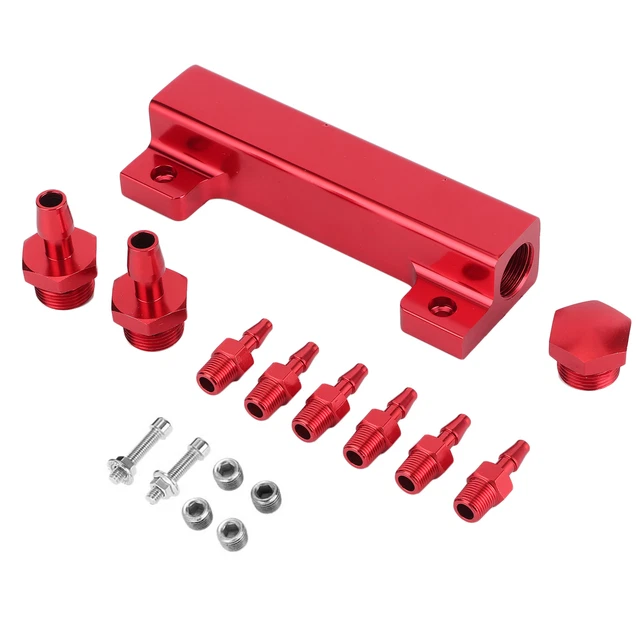 Kit collettore aspirazione blocco vuoto rosso 6 porte rifiuti gas turbo boost