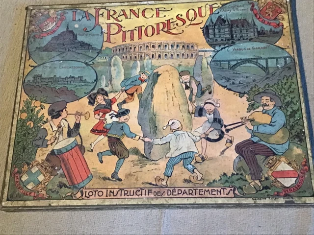 Jeu Ancien Saussine Le Magister - Billard Géographique Vers 1870