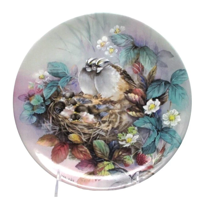 Vintage Bird Plate Tender Lullaby Bird by Artist Lena Liu 1990 WS George